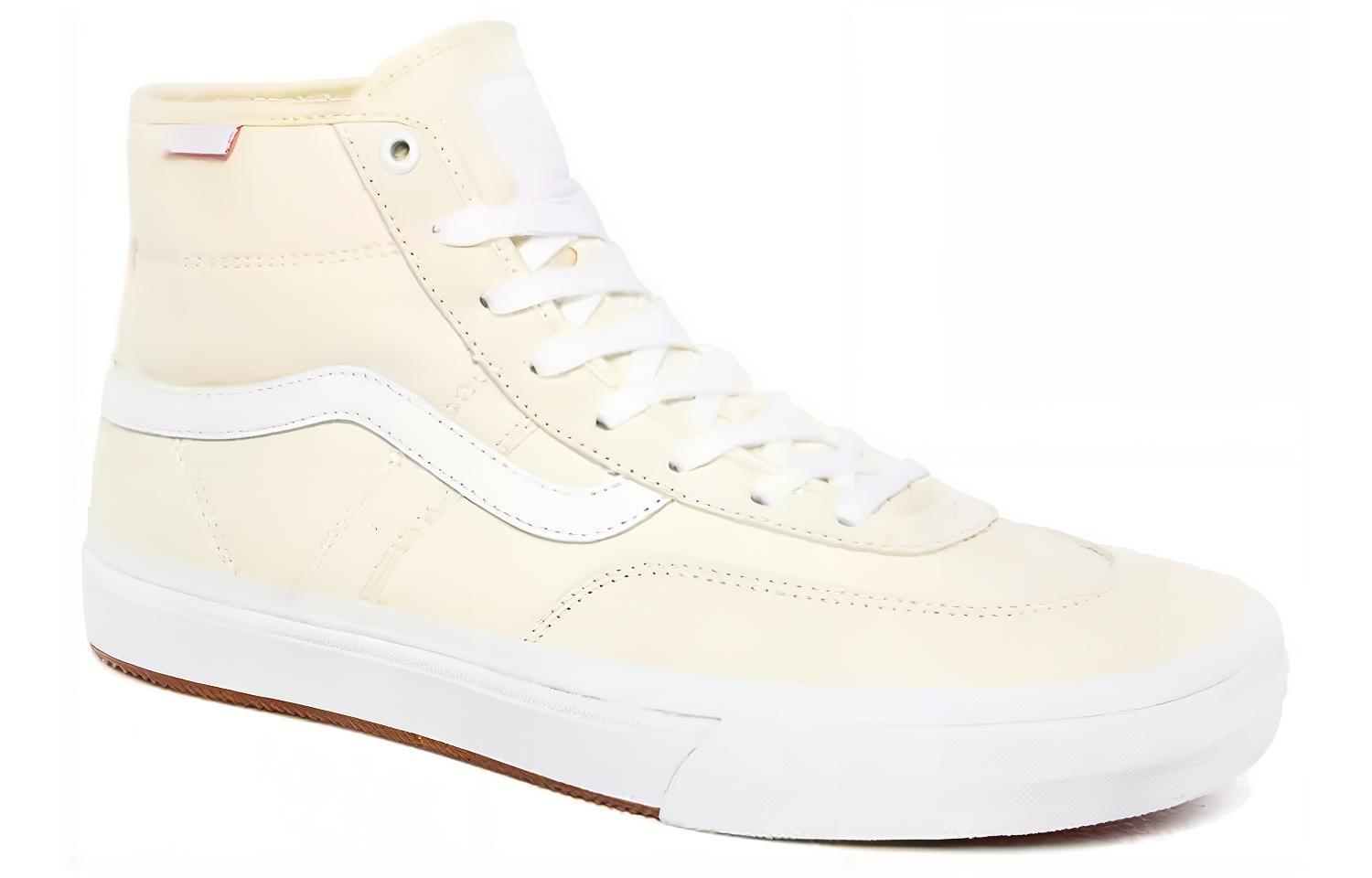 Lookbook Vans Gilbert Crockett Pro 復古高幫休閒板鞋 男女同款 奶油色