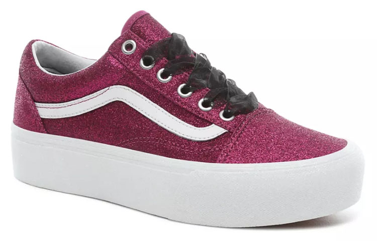 Lookbook Vans Glitter Old Skool Platform ''Paars Wit'' VN0A3B3UUJQ