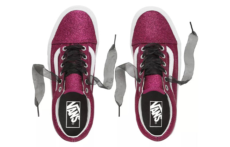 Shop Vans Glitter Old Skool Platform ''Paars Wit'' VN0A3B3UUJQ