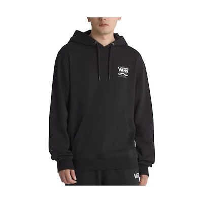Vans Global DNA Shield Letter Print Hoodie Sweatshirt Black VN000JEUBLK