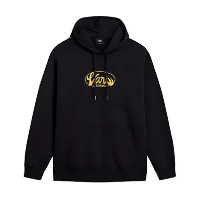 Vans Global Line Loose Fit Pullover Hoodie Black Long Sleeve VN000HP6BLK