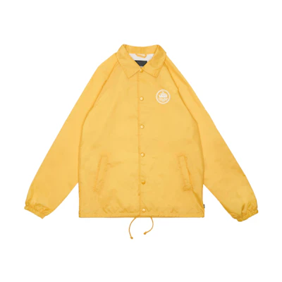 Vans Golden Glow Yellow Logo Print Single-Breasted Jacket for Men VN0A5KEYLSV