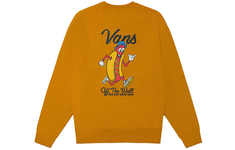Vans Graphic Print Crewneck Pullover Sweatshirt Yellow (Unisex) VN0A5H749Y3