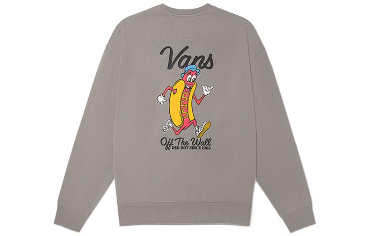 Vans Graphic Print Crewneck Sweatshirt Beige Unisex Style VN0A5H74YEH