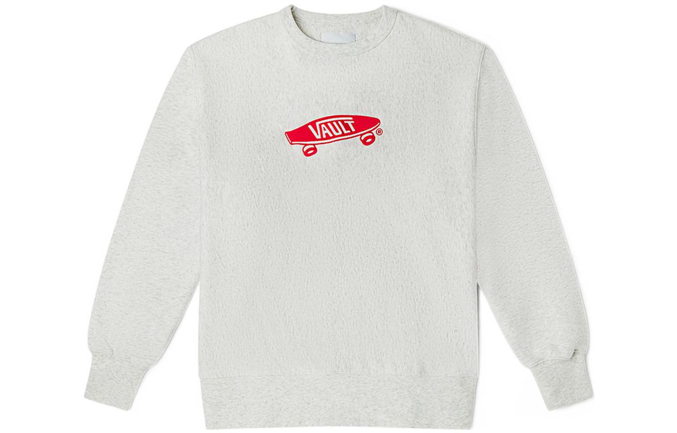 Vans Gray Skateboarding Logo Print Crewneck Sweatshirt Unisex Casual Style VN0A7SNMRKZ
