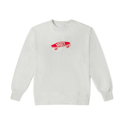 Vans Gray Skateboarding Logo Print Crewneck Sweatshirt Unisex Casual Style VN0A7SNMRKZ
