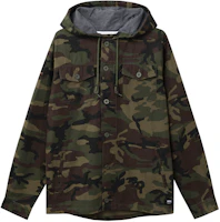 Order Vans Green Camo Utility Outdoor Jacket with Hood and Multiple Pockets VN0A36JLCMA