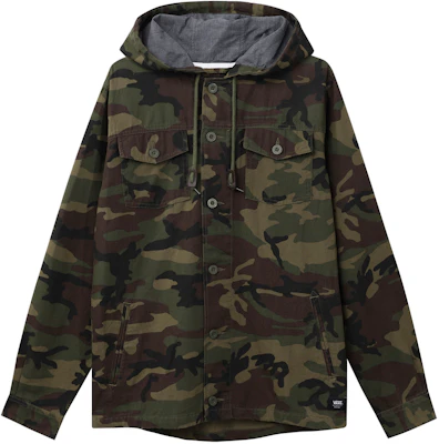 Vans 綠色迷彩連帽多口袋戶外實用夾克 VN0A36JLCMA Order Vans 綠色迷彩連帽多口袋戶外實用夾克 VN0A36JLCMA