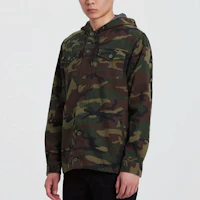Purchase Vans Green Camo Utility Outdoor Jacket with Hood and Multiple Pockets VN0A36JLCMA