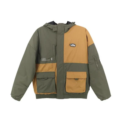 Vans Green Outdoor Long-Sleeve Utility Jacket with Multiple Pockets VN0A7YJ7KCZ