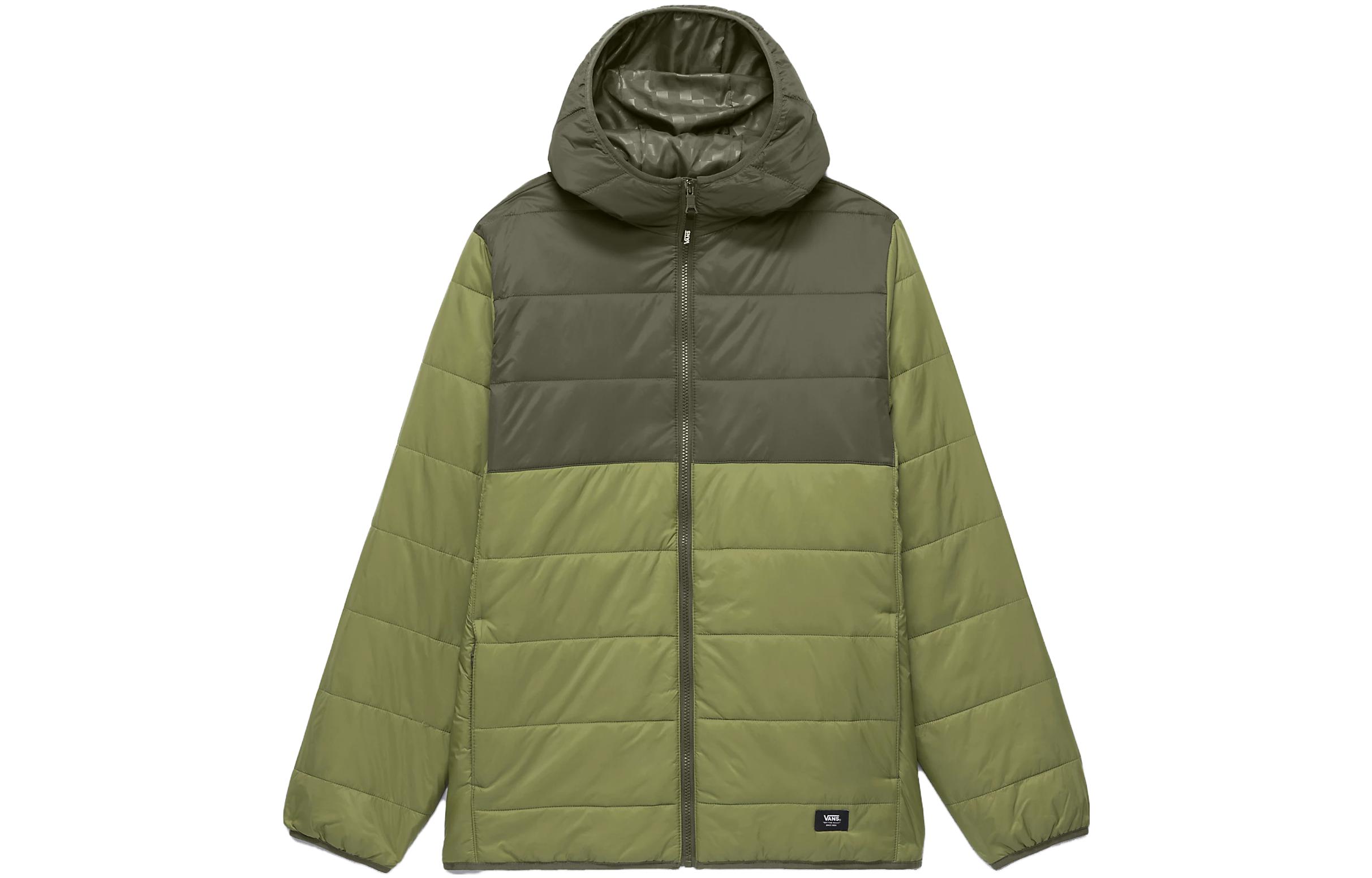 Vans Green Patchwork Hooded Zip-Up Jacket VN0A7S8HC89