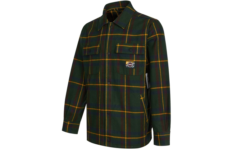 Vans Green Plaid Shirt-Style Outdoor Casual Jacket VN0A5H8BPP0