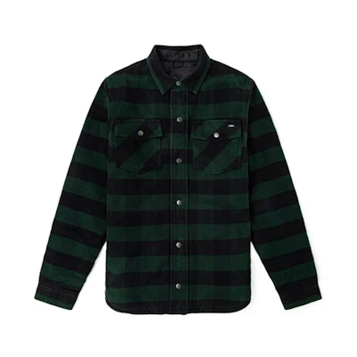 Vans Green Reversible Plaid Fleece Jacket - Winter Retro Outdoor Style VN0A5KLOHNB