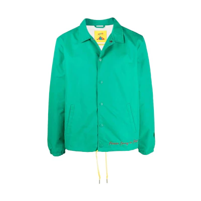 Vans Green Slogan Print Shirt-Style Button-Up Jacket VN0A7SN6YTY1PEPPER