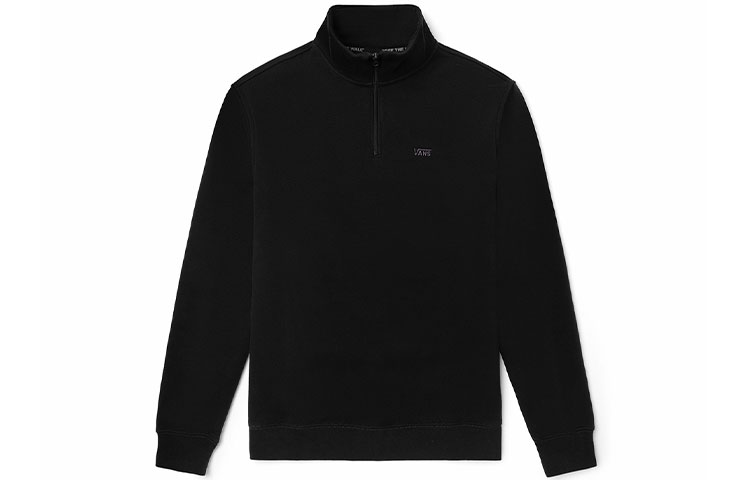 Vans Half-Zip Fleece Pullover Unisex Hoodie Black VN0A7PRHBLK