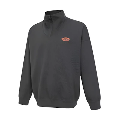 Vans Half-Zip Pullover Sweatshirt Unisex Gray Black Fashion Casual Long Sleeve VN000KCZ1O7