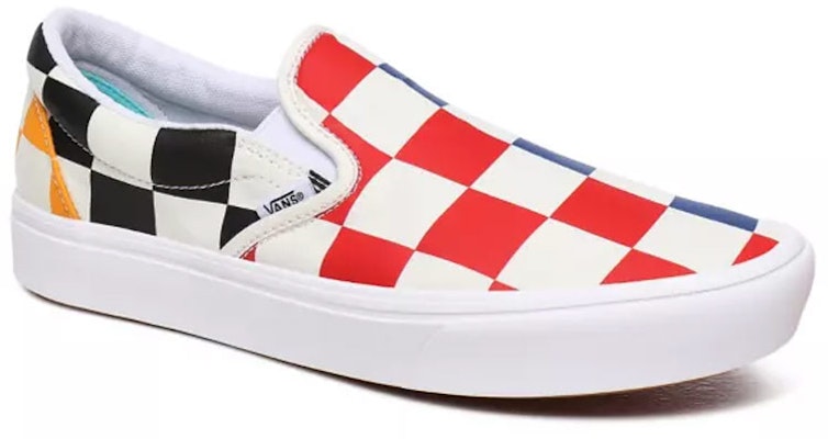 Vans Half Big Checker Comfycush Slip-On 'Red Blue' VN0A3WMDW92 Lookbook Vans Half Big Checker Comfycush Slip-On 'Red Blue' VN0A3WMDW92