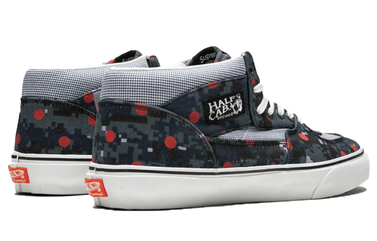 Order Vans Half Cab Pro 透氣耐磨防滑 中筒休閒板鞋 灰藍迷彩