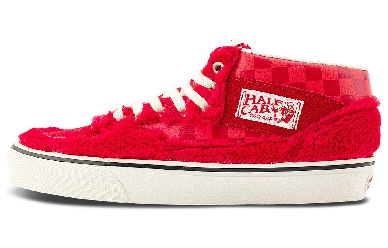 Vans Half Cab Red Mid-Top Durable Breathable Skate Shoes. VN000DZ3CIS