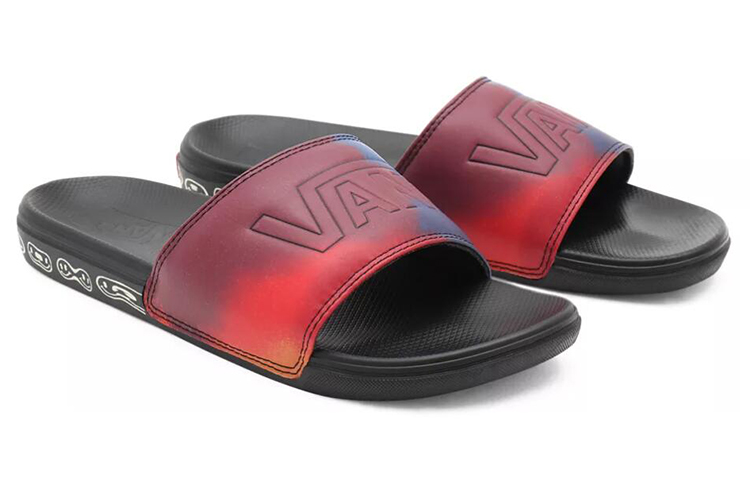 Vans Have A Trip La Costa Sliders 'Black Red Blue' 圖 3
