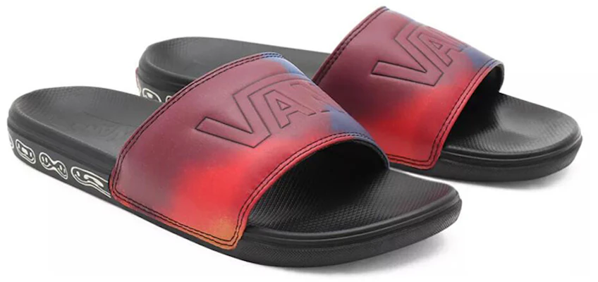 Vans Have A Trip La Costa 拖鞋 潮流運動休閒 黑紅藍拼色 Lookbook Vans Have A Trip La Costa 拖鞋 潮流運動休閒 黑紅藍拼色
