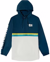 Vans High Elevation Half-Zip Windbreaker Jacket Blue White - VN0A4MT1K9T Vans High Elevation Half-Zip Windbreaker Jacket Blue White - VN0A4MT1K9T