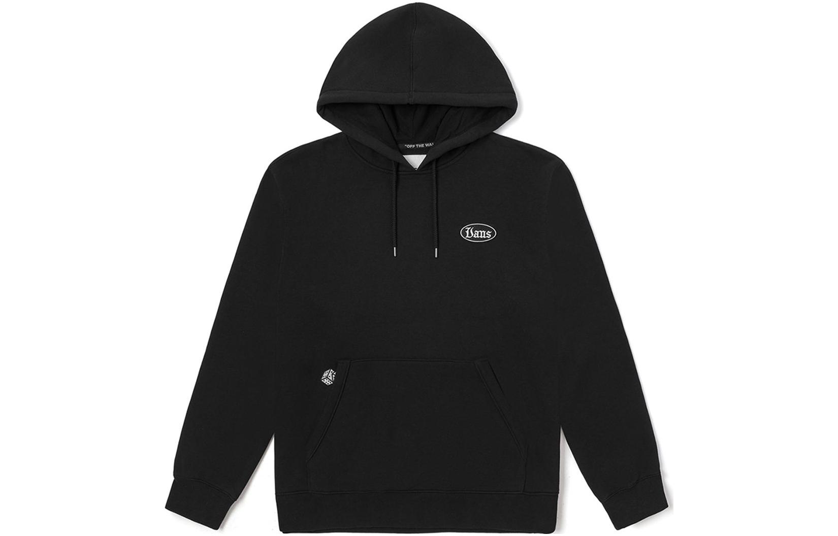 Vans High Hat PO Logo Print Pullover Hoodie Unisex Black VN00009ABLK