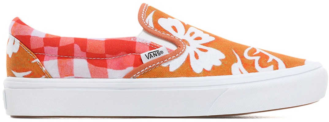 Vans INES COMFYCUSH 白色花紋 橘色 女款 Order Vans INES COMFYCUSH 白色花紋 橘色 女款