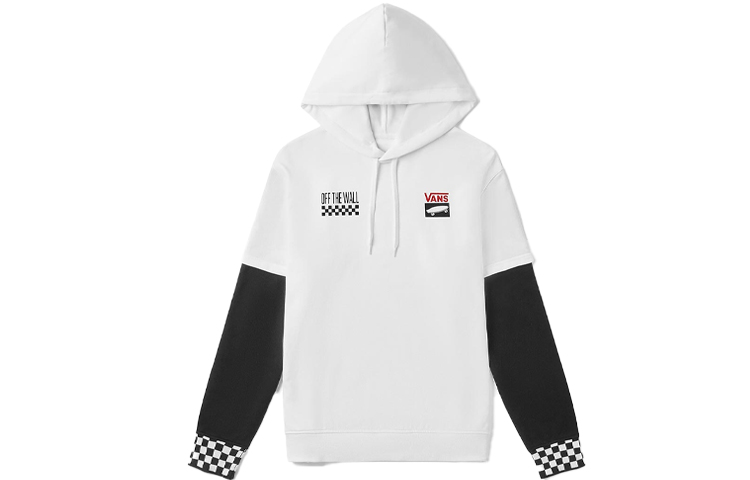 Vans Keep on Trucking White Plaid Layered Hoodie - Unisex VN0A48BAWHT