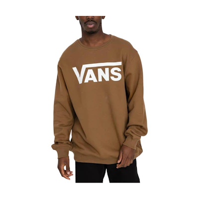 Vans Khaki Crewneck Pullover Sweatshirt with Letter Print VN0A456A0E0