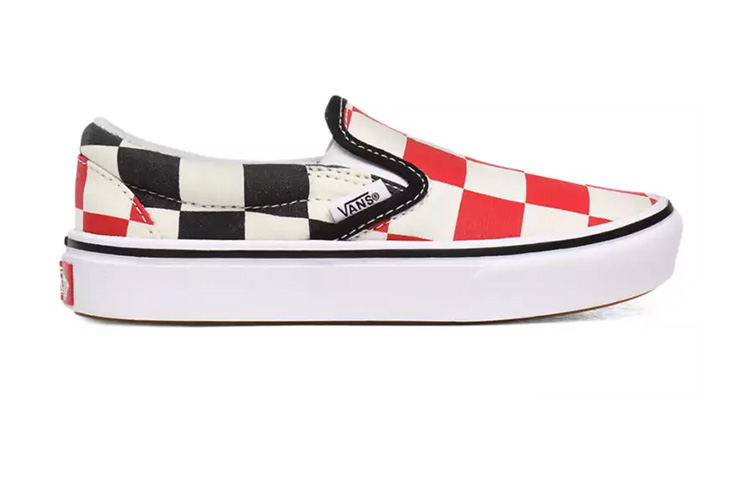 Order Vans Bambino Big Checker Comfycush Slip-On Nero/Rosso VN0A4U1SXWD