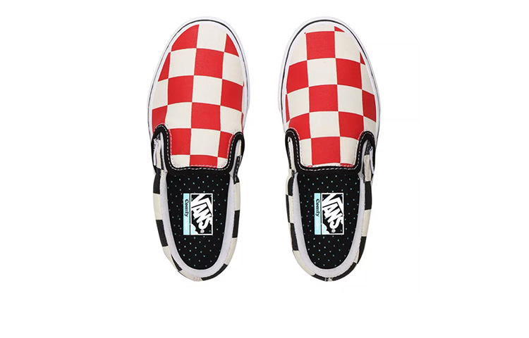 Shop Vans Bambino Big Checker Comfycush Slip-On Nero/Rosso VN0A4U1SXWD