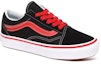 Shop Vans Kid's Pop Comfycush Old Skool Hitam/Merah VN0A4U334HJ