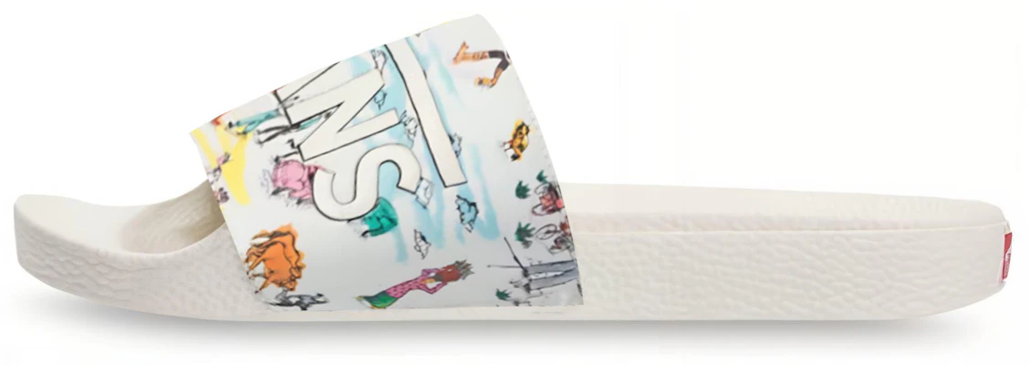 Vans Kide Slide-On Witte Slippers VN0004KIW94 Buy Vans Kide Slide-On Witte Slippers VN0004KIW94