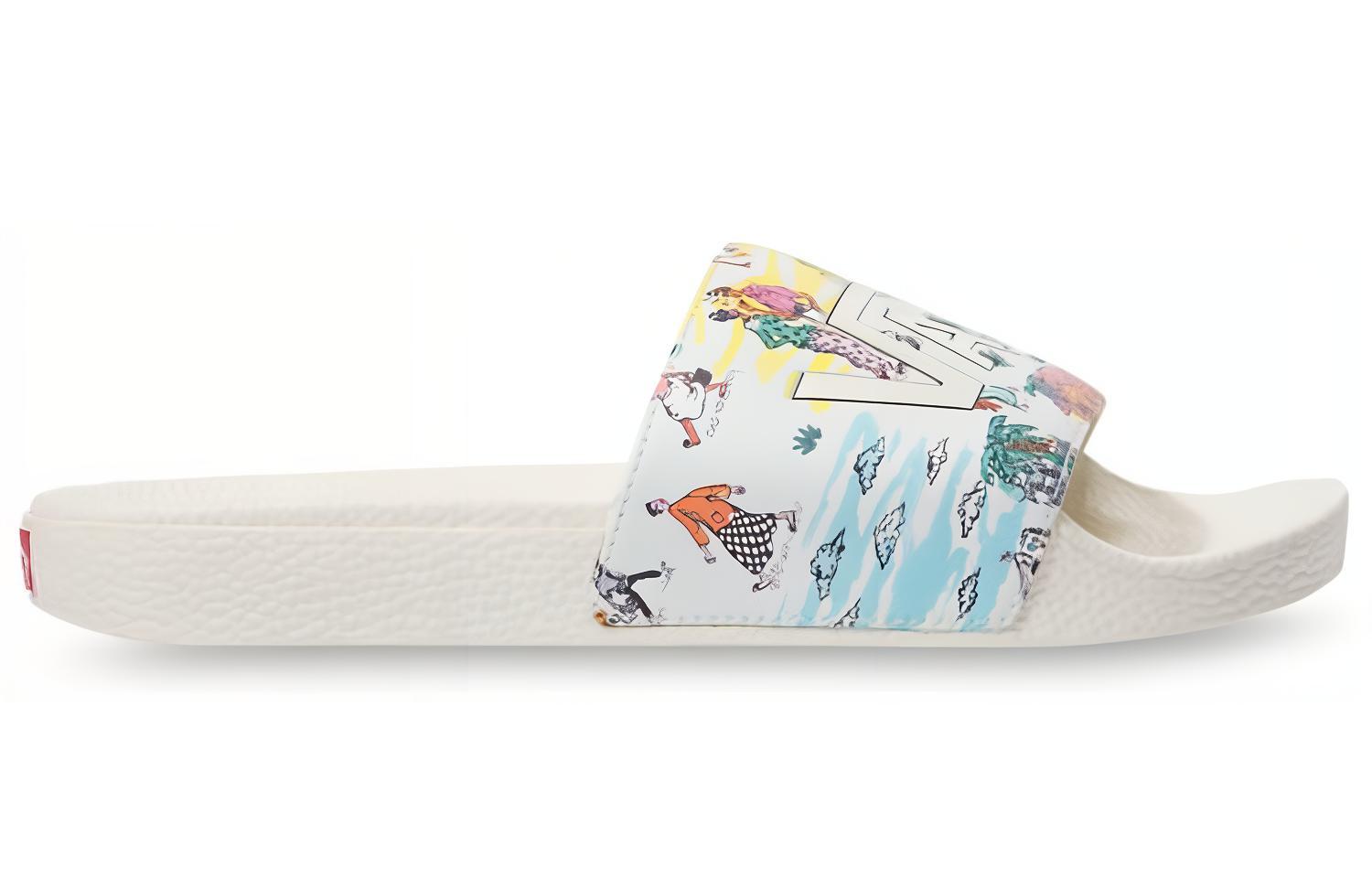 Order Vans Kide Slide-On Witte Slippers VN0004KIW94