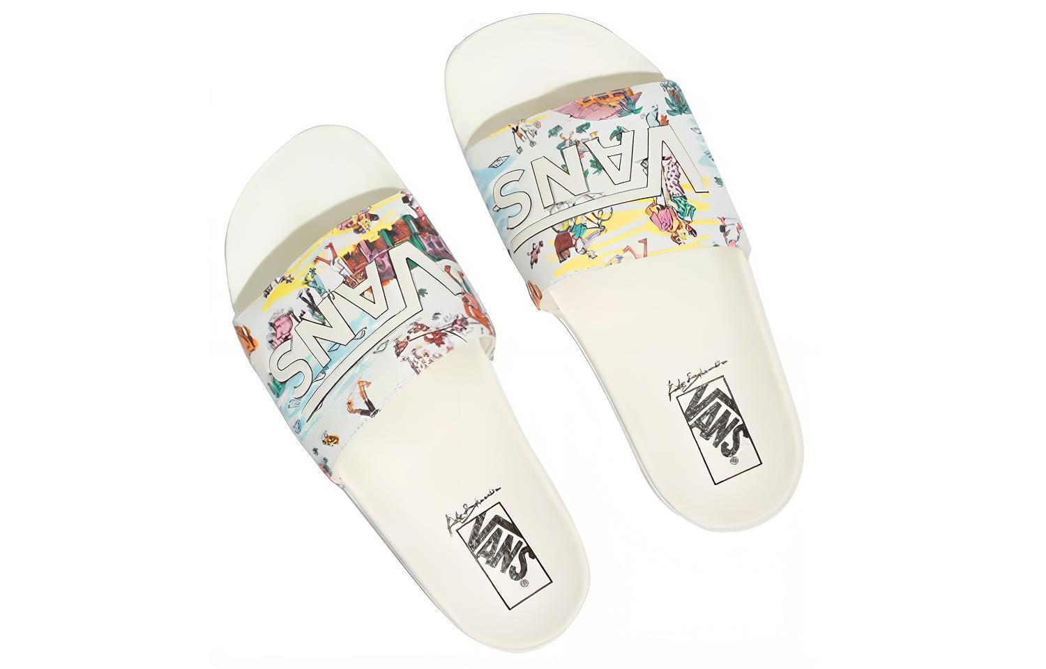 Lookbook Vans Kide Slide-On Witte Slippers VN0004KIW94