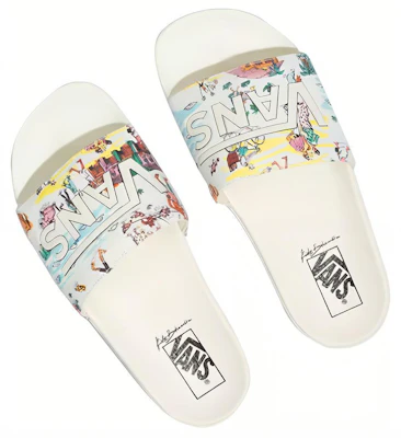Vans Kide Slide-On Witte Slippers VN0004KIW94 Lookbook Vans Kide Slide-On Witte Slippers VN0004KIW94