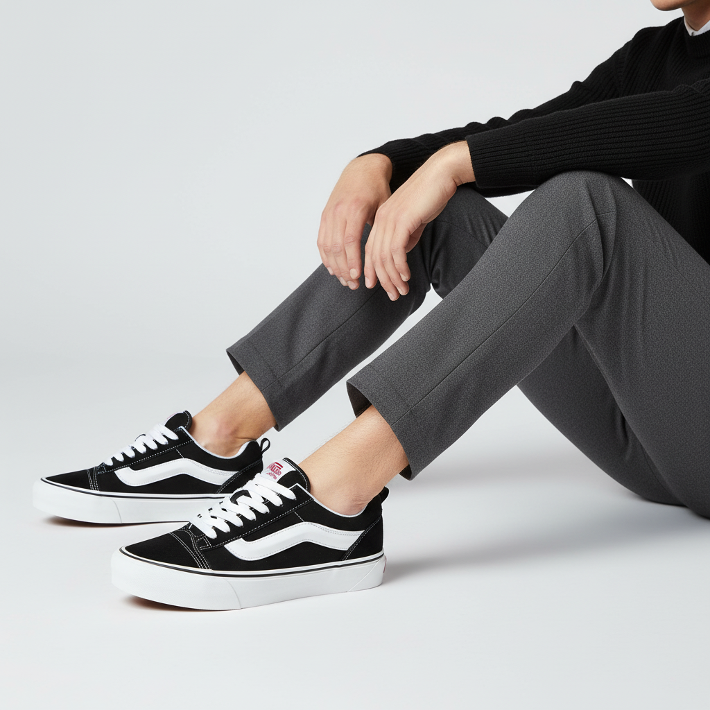 Order Vans Knu-Skool 'Hitam Putih' VN0009QC6BT