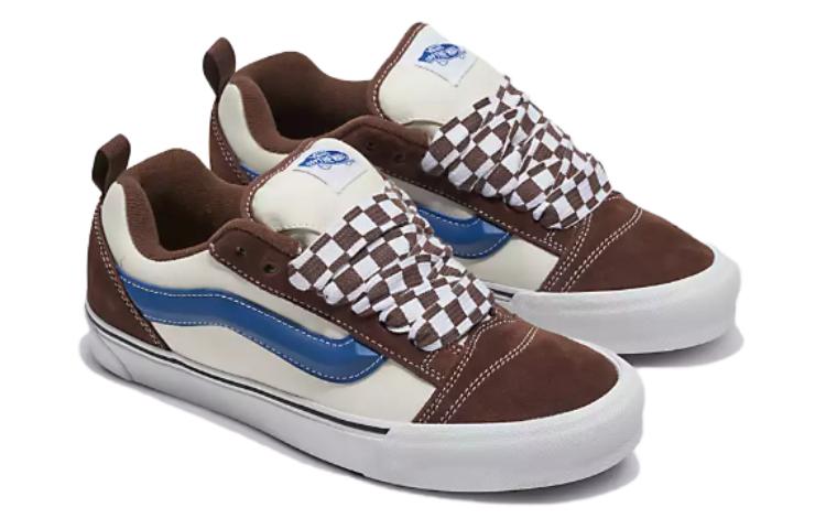 Order Vans Knu Skool 舒適百搭 防滑耐磨平衡 低幫 板鞋 男女同款 棕白色