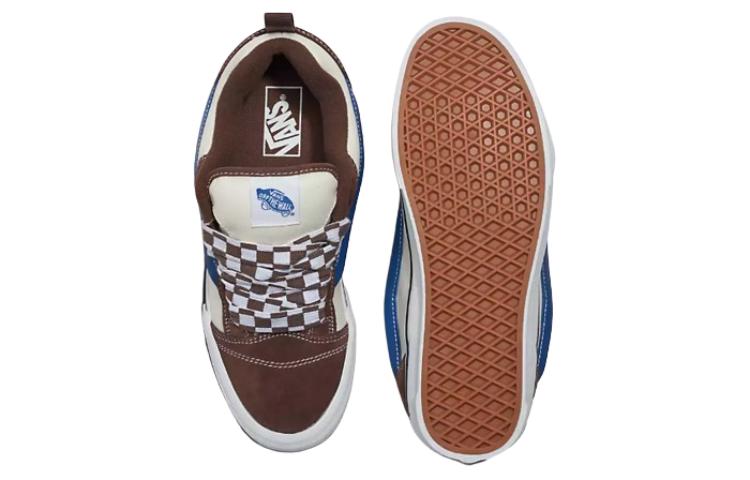 Shop Vans Knu Skool 舒適百搭 防滑耐磨平衡 低幫 板鞋 男女同款 棕白色