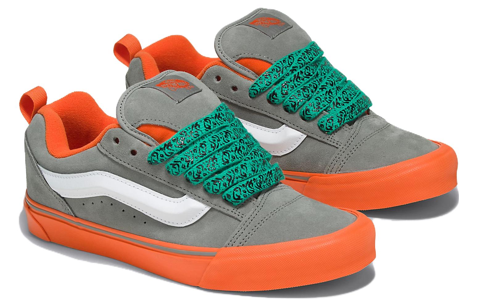 Order Vans Knu Skool 舒適百搭 防滑減震 低筒 滑板鞋 男女同款 灰橙