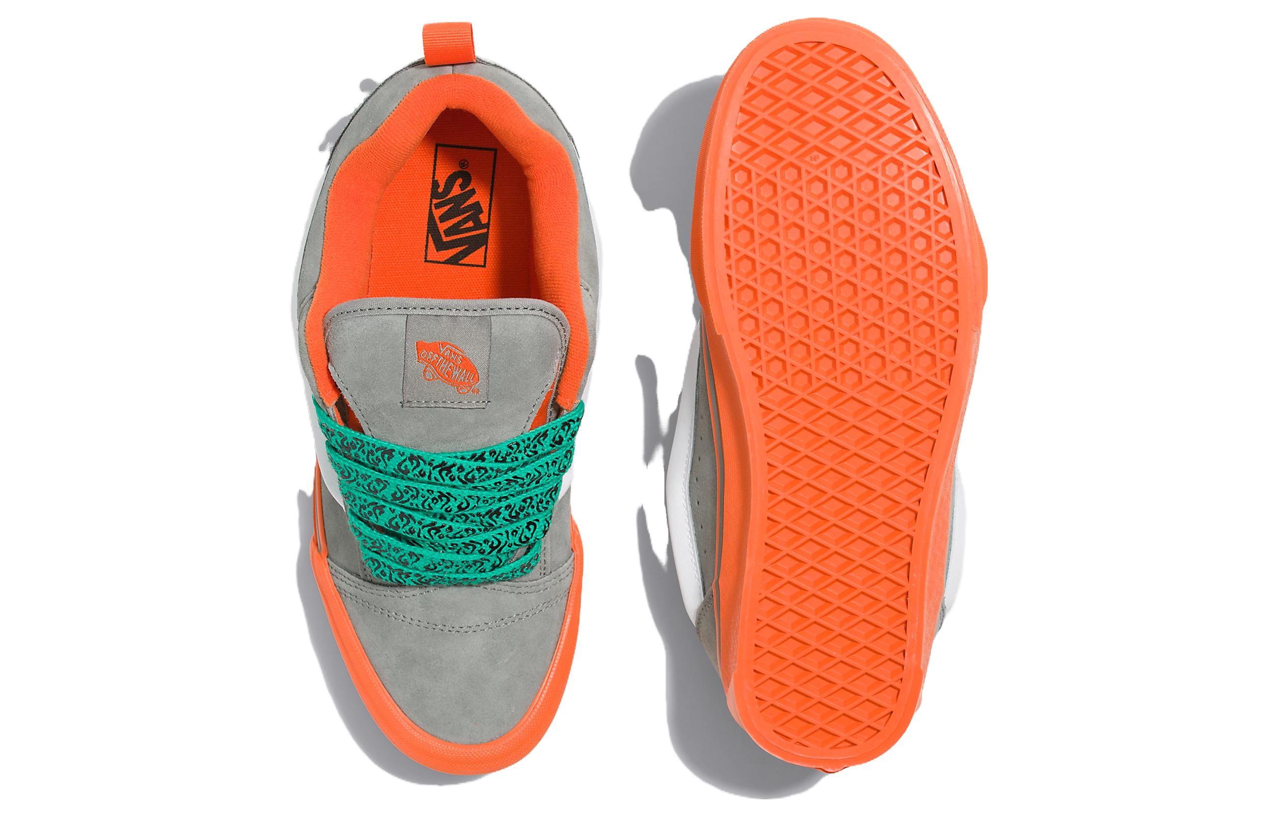 Shop Vans Knu Skool 舒適百搭 防滑減震 低筒 滑板鞋 男女同款 灰橙