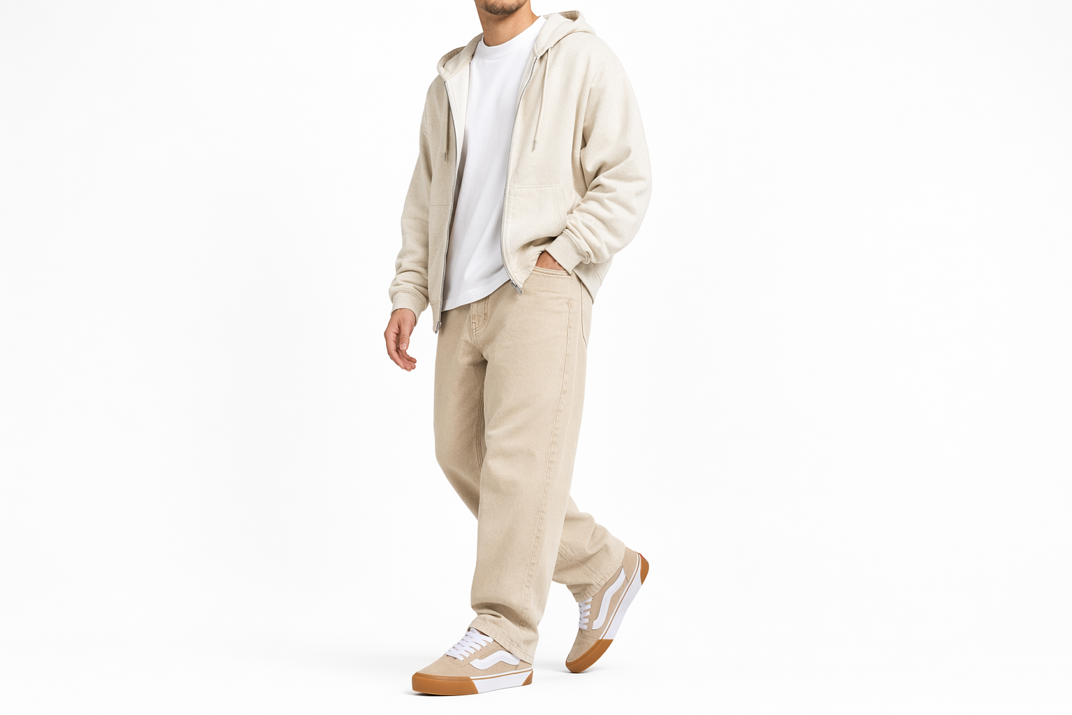 Order Vans Knu Skool 防滑耐磨 低筒 滑板鞋 男女通用 米白色