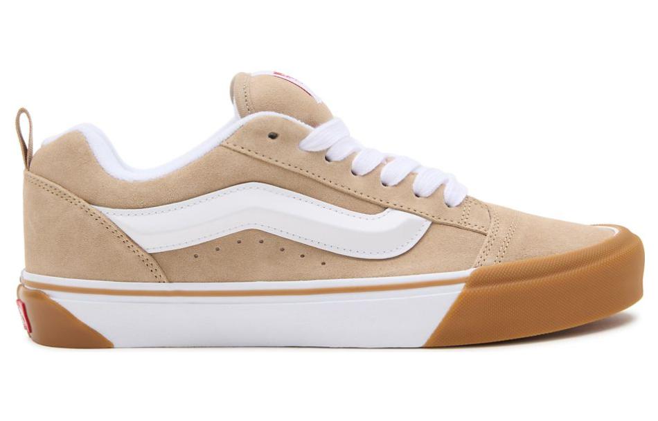Lookbook Vans Knu Skool 防滑耐磨 低筒 滑板鞋 男女通用 米白色