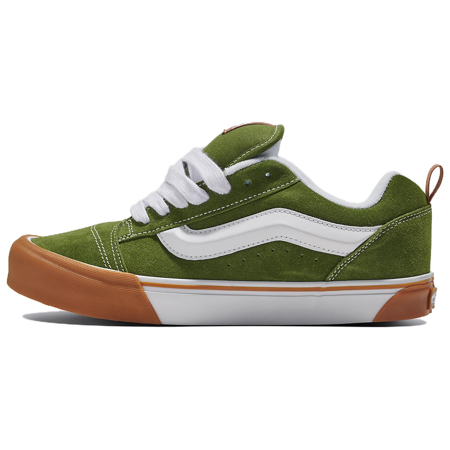 Vans Knu Skool Classic Low-Top Skate Shoes Green Durable Style VN0009QCCIB