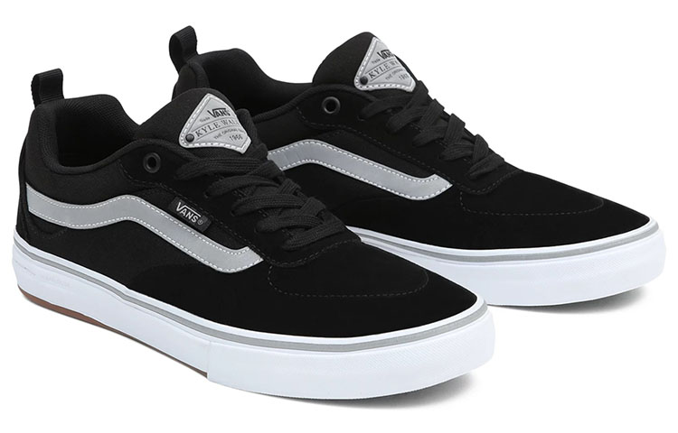 Shop Vans Kyle Walker Low Tops Casual Skateboarding Shoes Unisex Black Gray VN0A5JIEBRF