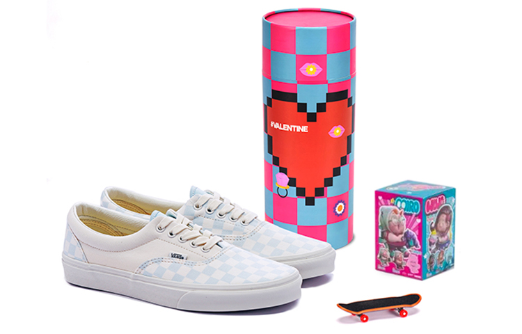 Buy Vans Era 得物 特別套裝 LAMTOYS合作款盲盒公仔 低幫 板鞋 男女同款 白藍