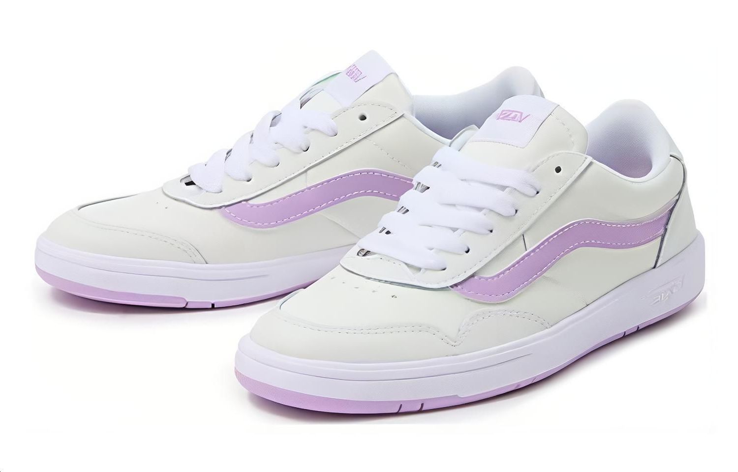 Vans Leather Cruze Too ComfyCush 'White Purple' 圖 3