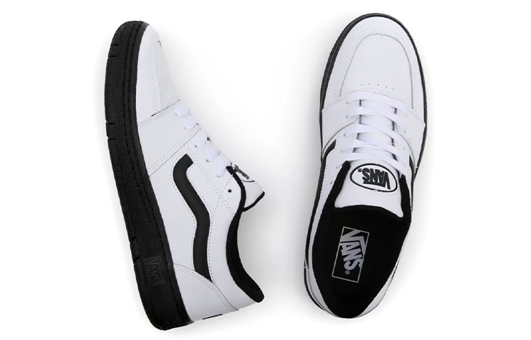 Shop Vans Leren Fairlane Sneakers Zwart/Wit VN0A5KR4NJV