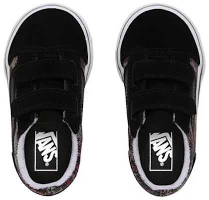 幼童 Vans 豹紋網布 Old Skool V 黑色 Lookbook 幼童 Vans 豹紋網布 Old Skool V 黑色